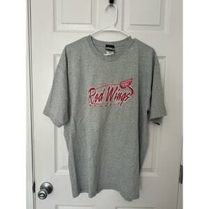 Pro Player Detroit Red Wings Gray Embroidered T-Shirt Sz: XL